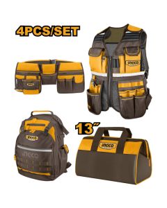 KIT DE BOLSO+MOCHILA+CARTUCHERA+CHALECO Ingco COS230908