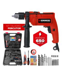 KOMMBERG TALADRO DE IMPACTO 650W 2900RPM C/MALETIN Y ACCESORIOS (KB-TP650KIT)