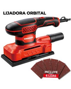 Lijadora Orbital Kommberg 250w 12.000 rpm + 6 Hojas de Lija 