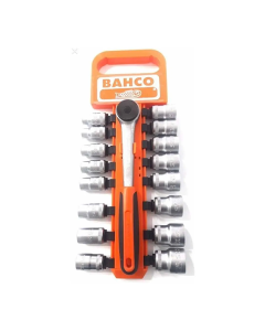 JUEGO BOCALLAVES ENC 1/2" HEX. 17 PIEZAS (BSX/17) BAHCO 