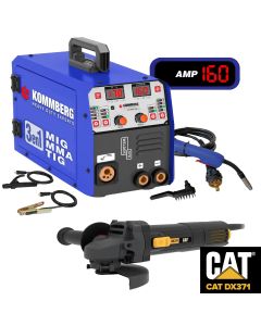Soldadora Inverter Kommberg 3 en 1+ Amoladora Angular CAT 750w Catdx371