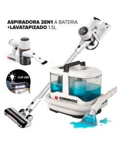 ASPIRADORA LAVATAPIZADO Y ALFOMBRAS - ASPIRADORA INALAMBRICA KOMMBERG