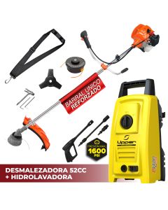 COMBO UPPER DESMALEZADORA 52CC + UPPER HIDROLAVADORA 1400W