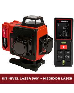 Combo Kommberg Nivel Laser 360 + Medidor Laser 40m
