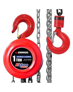 APAREJO A CADENA MANUAL 1000KG 3 METROS (KB-ACM1000M) KOMMBERG 