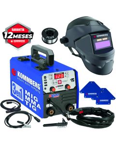 COMBO SOLDADORA INVERTER MIG +ALAMBRE + MASCARA FOTOSENSIBLE + SOPORTE 3"